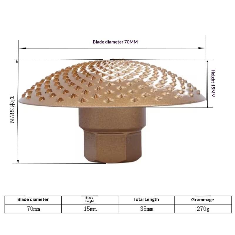 1Pcs Woodworking Wood Grinding And Carving Grinding Head Arc-Shaped Woodworking Grinding Head Angle Grinder Accessories
