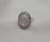 Rose Quartz Ring: 925 Sterling Silver Ring Faceted Oval Gemstone, Boho Jewelry