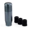 Thruifo [Car 85mm Gear Knob Short] AT MT Shift Stick Shifter Head Metal Automatic Manual Vehicle Universal (Gray Aluminum Alloy)