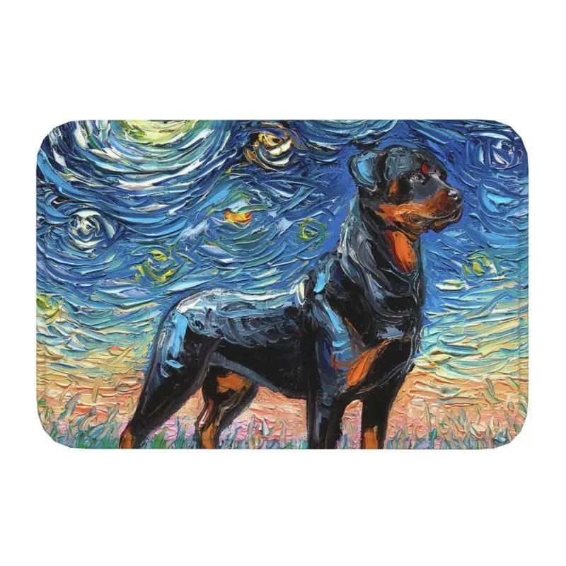 Rottweiler Dog Door Mat Bathroom Kitchen Anti-Slip Floor Rugs Pet Animal Outdoor Doormat Living Room Entrance Carpets Footpad
