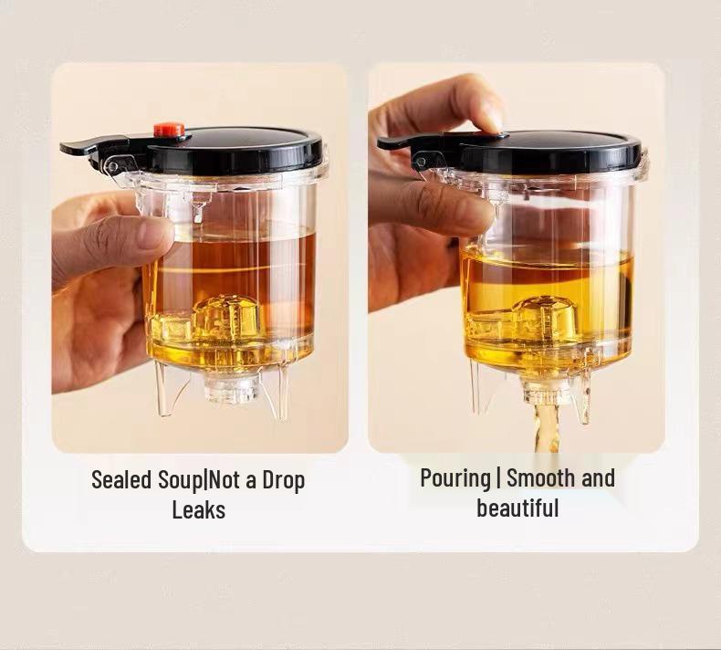 Elegant High-Temperature Resistant Glass Teapot with Lid and Tea Filter for Brewing Floral Teas