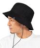 Nakota Cotton Twill Basic UV Adjustable with Chin for Outdoor Size L Black Hat, Protection, Water-Repellent, Size, Breathable, Strap, Foldable, Use,