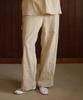 LOSSYROW Rope-Wide Cotton Pants Beige