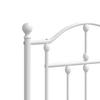 Metal Bed Frame with Headboard White 183 x 213 cm