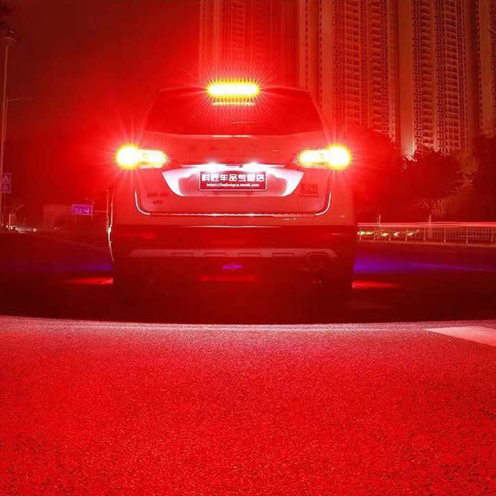 Aokyoung S25 LED Lámpara Trasera Doble, Luz de Freno, Roja, 180°, Pines Continuos, Compatible con