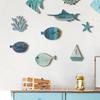 Mediterraneans Wood Fish Wall Decors Hanging Plaques Ornaments Coastal Theme Nursery Beach House Cottage Accent Gift