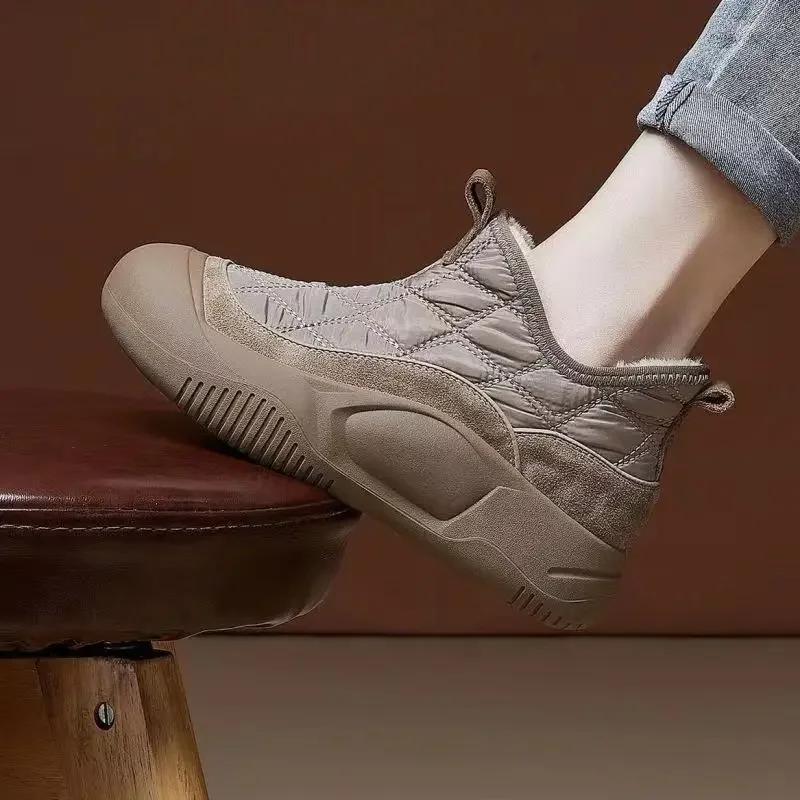 Fashion Fur Warm Chelsea Snow Boots Winter Women Casual Shoes  New Short Plush Ankle Boots Flats Sport Short Boots Ladie Botas Mujer