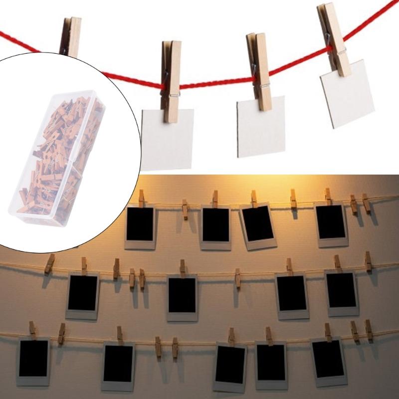 80/90PCS Wood Push Pin Clip for Cork Board, Decorative Pushpins with Clip Thumb Tacks for Notes Photos, Bulletin Board