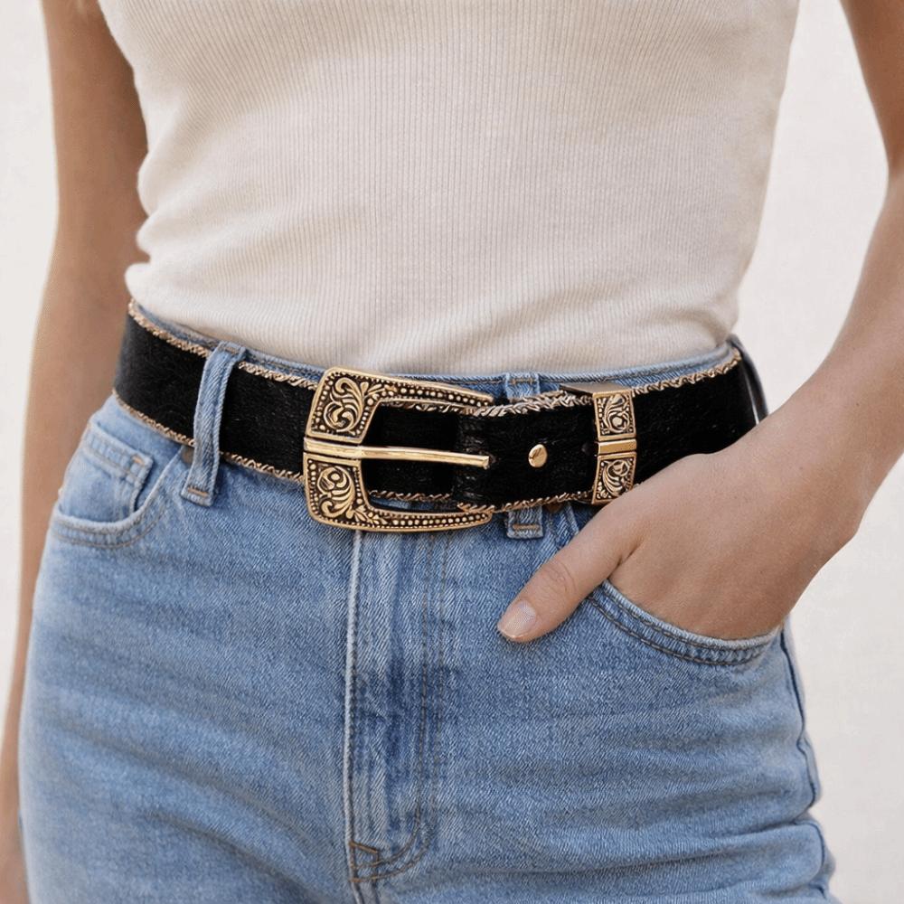 Vintage geschnitzte Schnalle Gürtel PU Wildleder Hüftgurt Retro Leopardenmuster Gürtel Streetwear