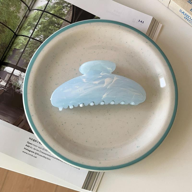 Blue Series Geometry Hair Claw For Women Girls Elegant Hairpins Shark Clips Crab Barrettes  Hair Accessories