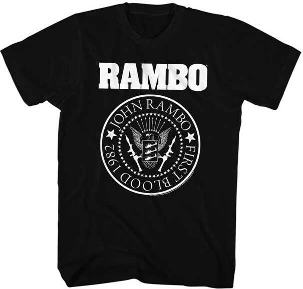 Rambo First Blood Circle Emblem John Rambo 1982 Men T Shirt 80 Movie Merch XXL