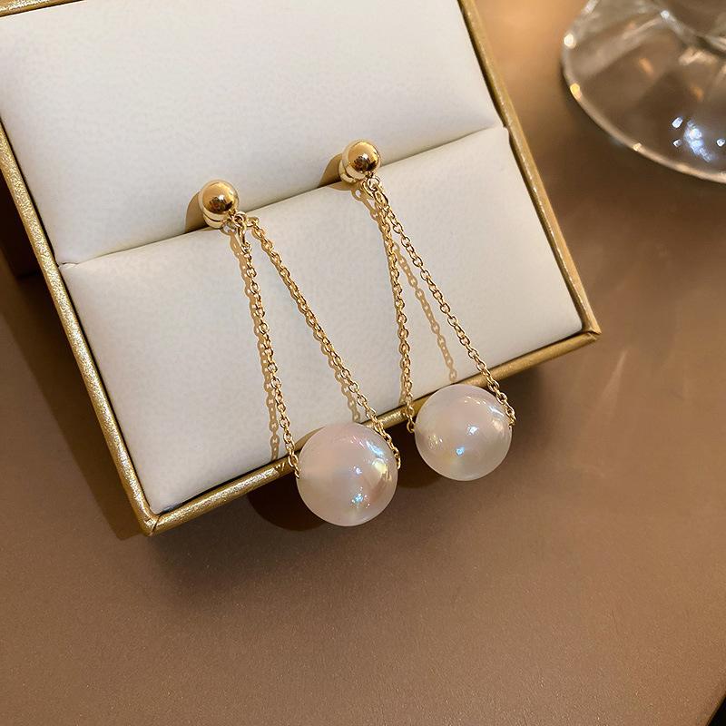 Vintage Light Luxury Long Dangle Earrings for Women, Fresh Sweet Style, Hypoallergenic Nickel-Free High-End Jewelry Gift