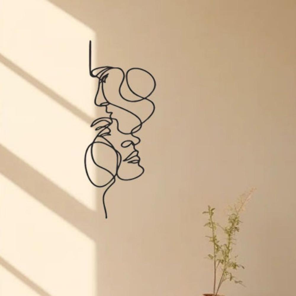 Handcrafted Wrought Iron Wall Art Metal Sculpture for Living Room Decor Restaurant Background