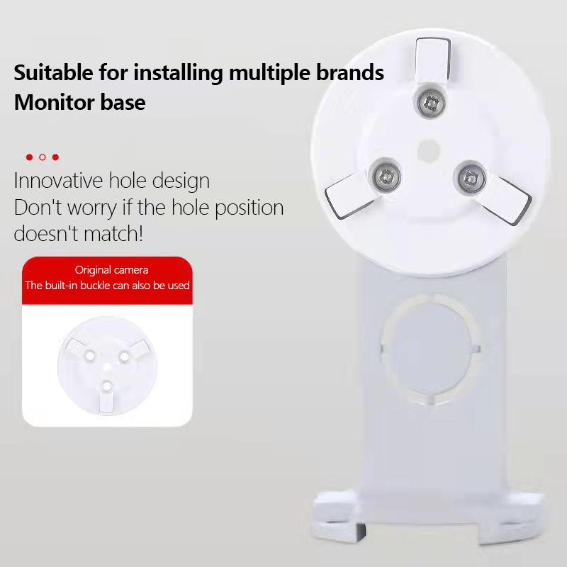 1Set Camera Bracket Nail Free Wall Mount Camera Surveillance Holder W/Glue Base Screw
