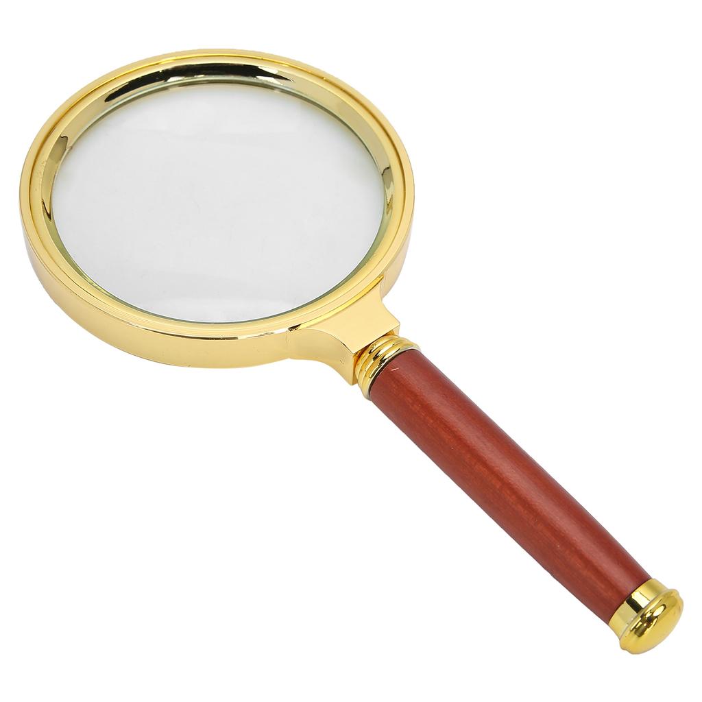 80mm 6x Magnifier Handheld Antique Magnifying Glass Reading Jewelry for Elderly