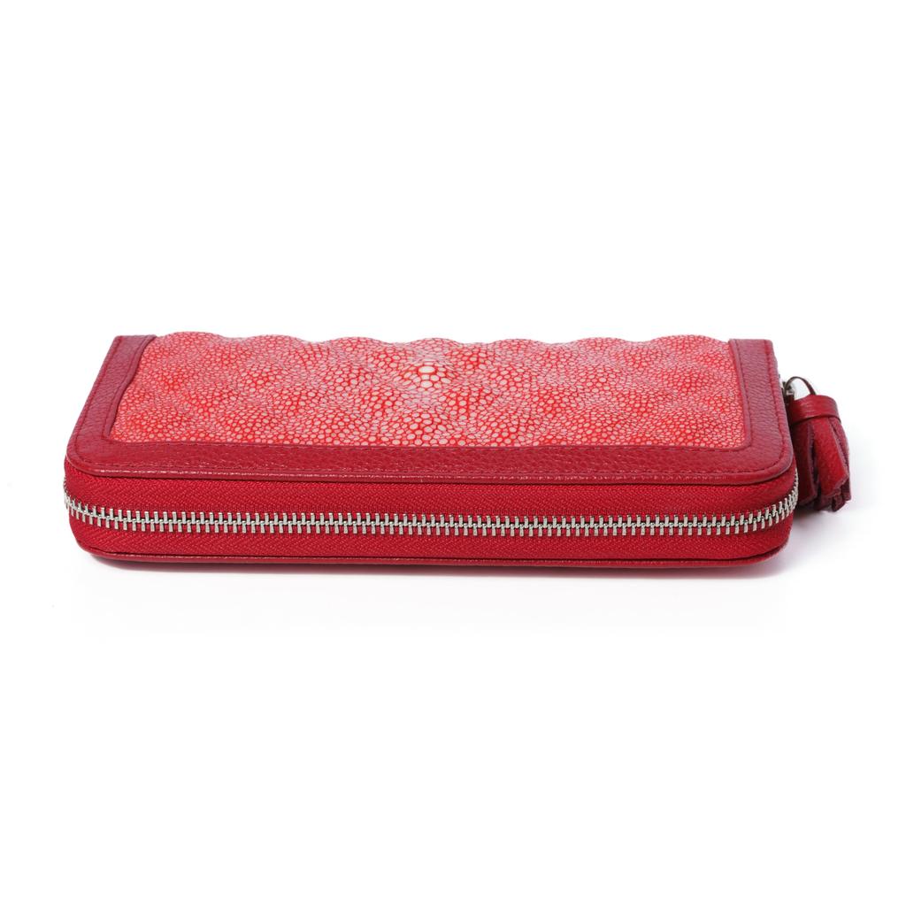 Stingray Red Long Wallet [Nallyda] Matelassé