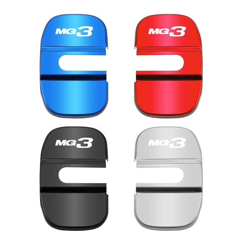 ABCH1 4Pcs Stainless Steel Car Door Lock Buckle Cover Accessories For Morris Garages MG Cyberster MG3 MG5 MG7 MG6 ZS ES5 ONE HS MG4 EV