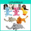Handcrafted Animal Pet Toys For Dogs Featuring Colorful Cotton Rope Durable Chew Duck Giraffe Moose Ideal For Interactive Playtime