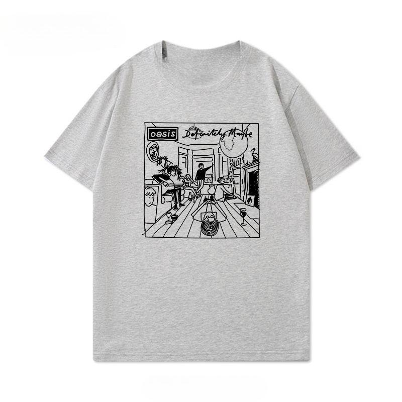 Band-related T-shirts, Short-sleeved Summer Casual Men's Retro British Rock Loose Half-sleeved Cotton Clothes