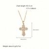 Vintage Cross Necklace, Personality Pendant Zircon Necklace Niche Design Collarbone Chain