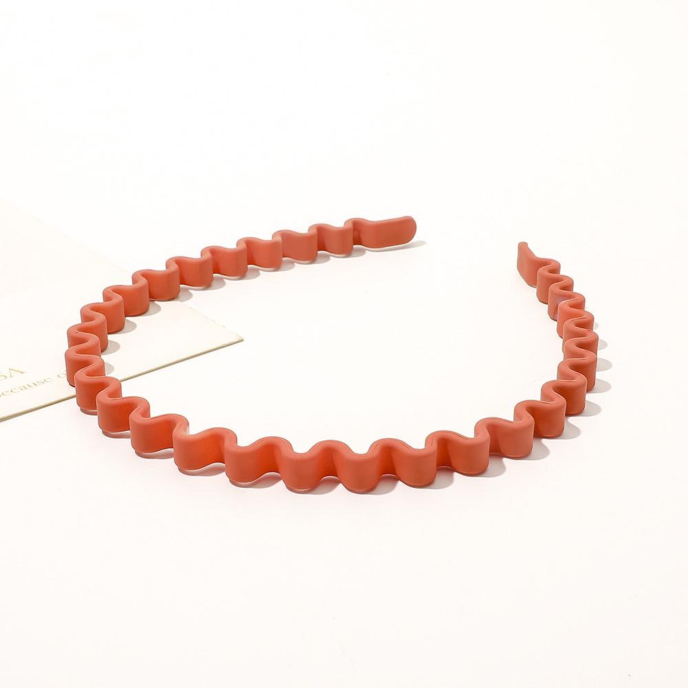 Fashion Headdress Solid Color Wavy Resin Hair Comb Hairbands Mens Women Headband Alice Sports Hair Hoop Bezel Hair Accessories