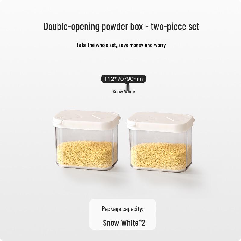 Adjustable Kitchen Seasoning Box Set with Dual-Opening Compartments