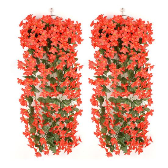 2Pcs Simulated Flowers Bouquet Bright Color Indoor Outdoor Artificial Plants Lifelike Design No Withering Artificial Flowers