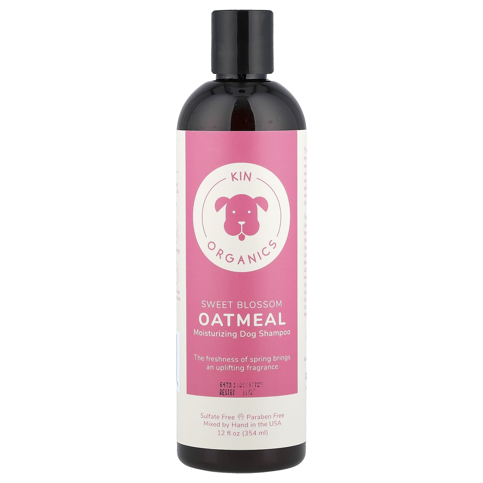 

Kin+Kind, Organic Oatmeal Moisturizing Dog Shampoo, Sweet Blossom, 354 ml (12 fl oz)