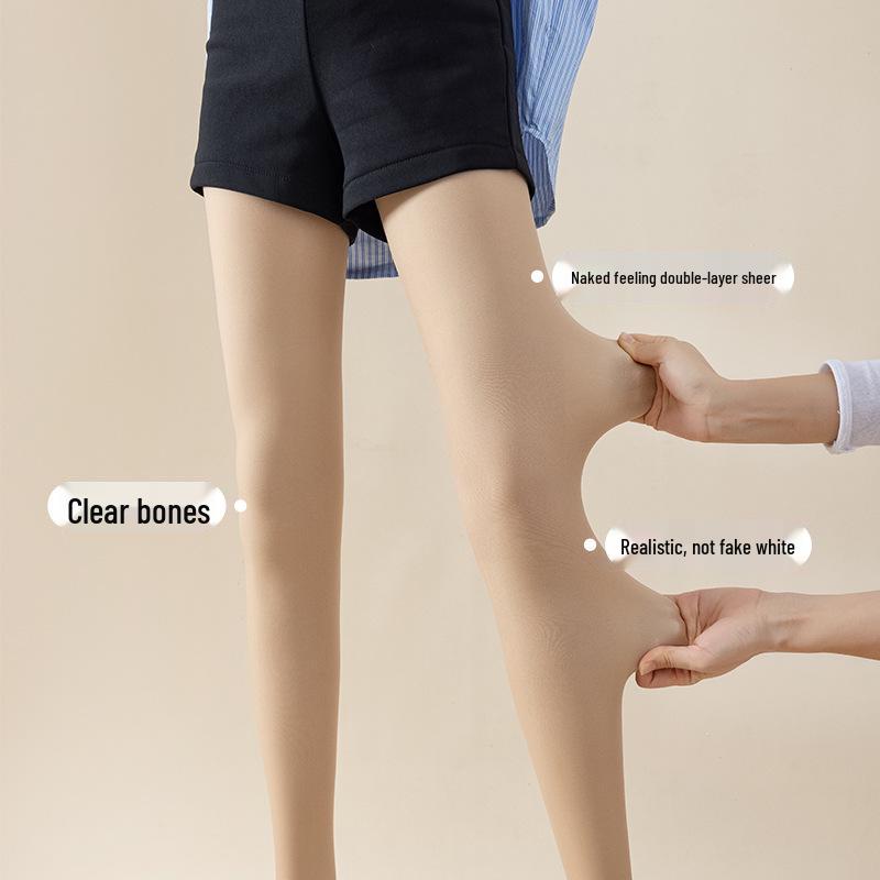 Four Seasons High Waist Natural Nude-Look Fleece-Lined Leggings