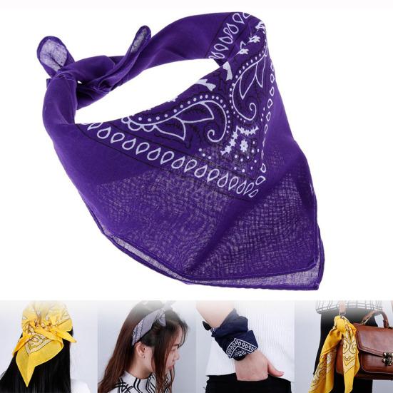 12Pcs Chic Unisex Floral Print Cycling Sport Square Bandana Head Scarf Headdress