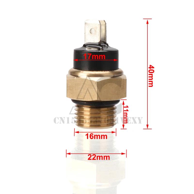 M16 65/75/80/85° Brass Motorcycle Radiator Cooling Fan Water Temperature Thermostat Switch High Efficiency Parts