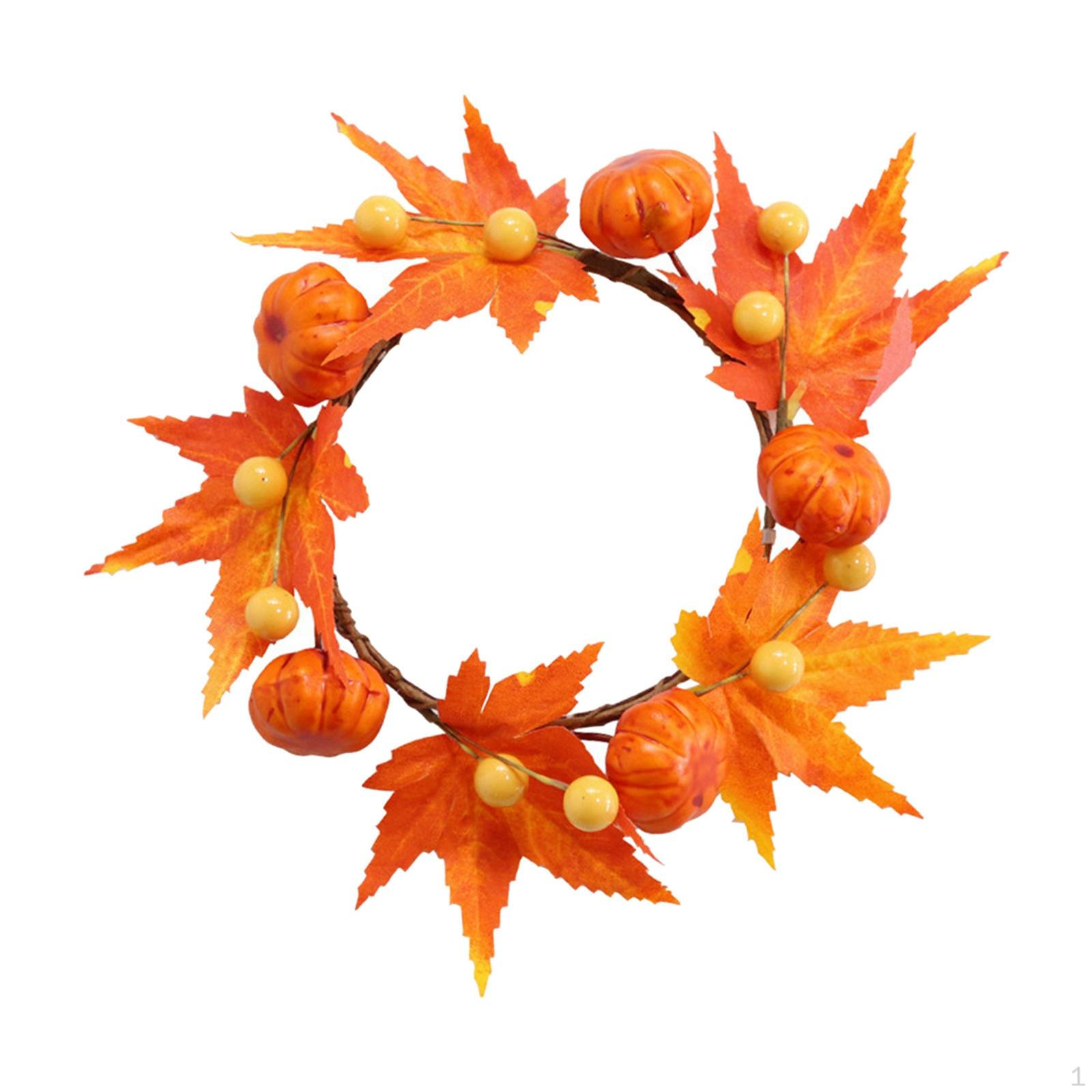 Artificial Maple Leaf Candle Brilliant Yellow Thanksgiving