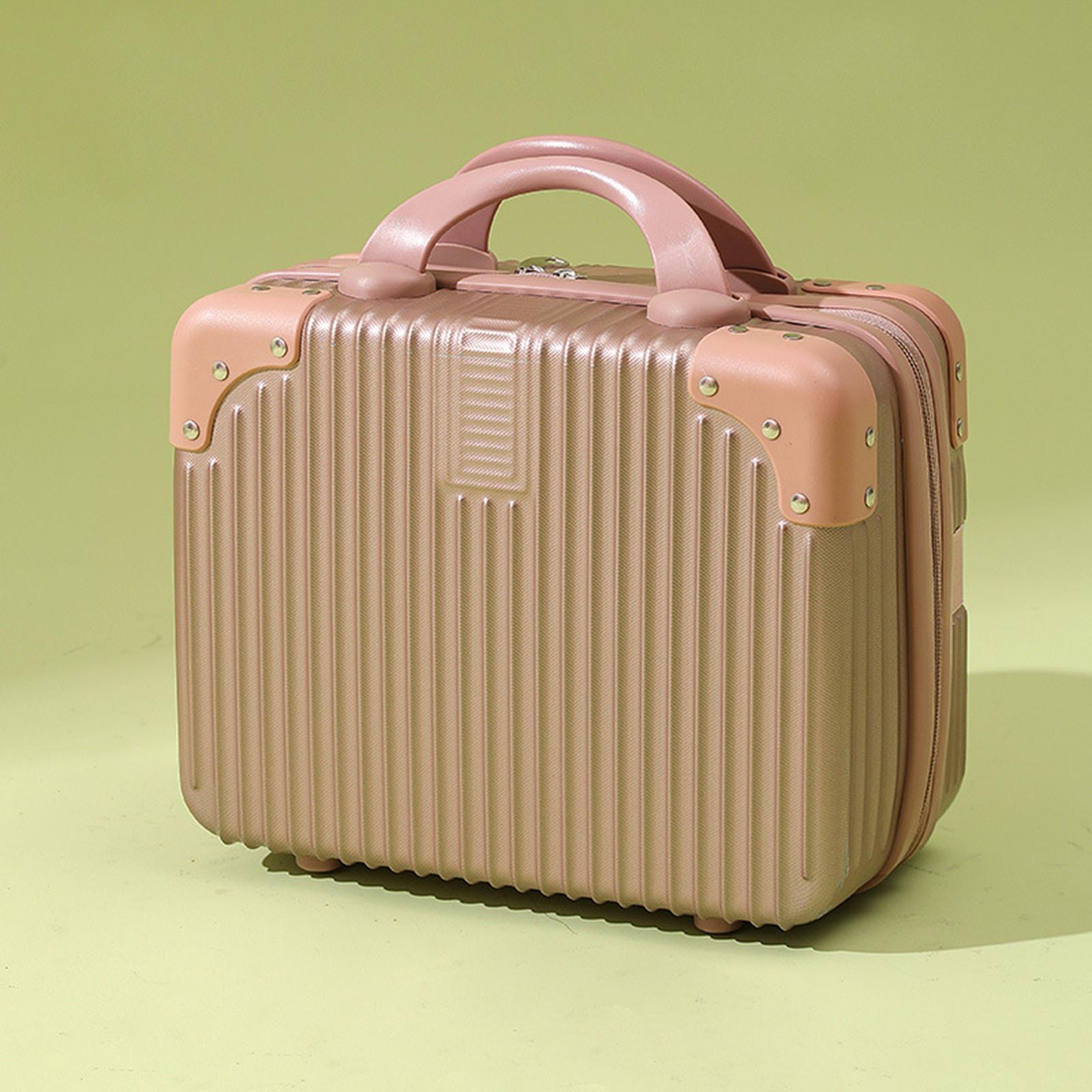 

14-дюймовый мини-дорожный чемодан, косметичка, органайзер для ручной клади, косметичка, маленькая коробка для пароля, чемодан для посадки на борт для женщин и девочек as the picture