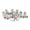 50Pcs Coupling Nut Round Rod Connector Female Thread 304 Stainless Steel M6x1.0 10 L13mm