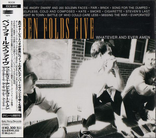 

CD BEN FOLDS FIVE - Whatever & Ever Amen ESCA6642 EPIC 1997 Japan Obi Rock Used