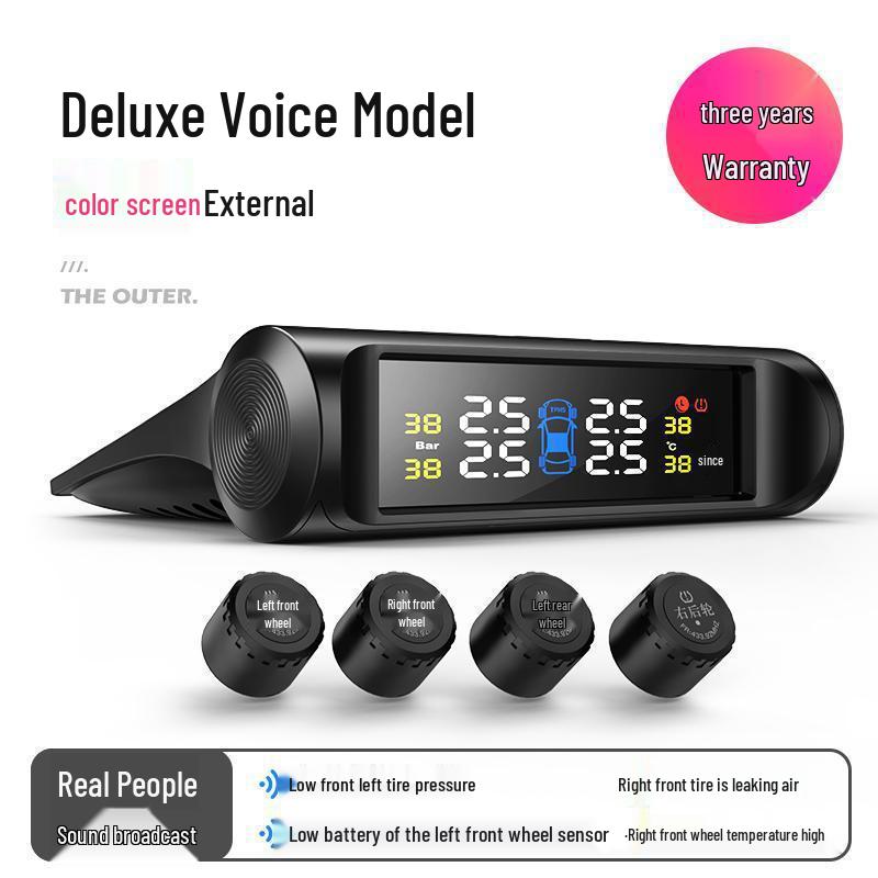 Solar-Powered Wireless Tire Pressure Monitor for Cars