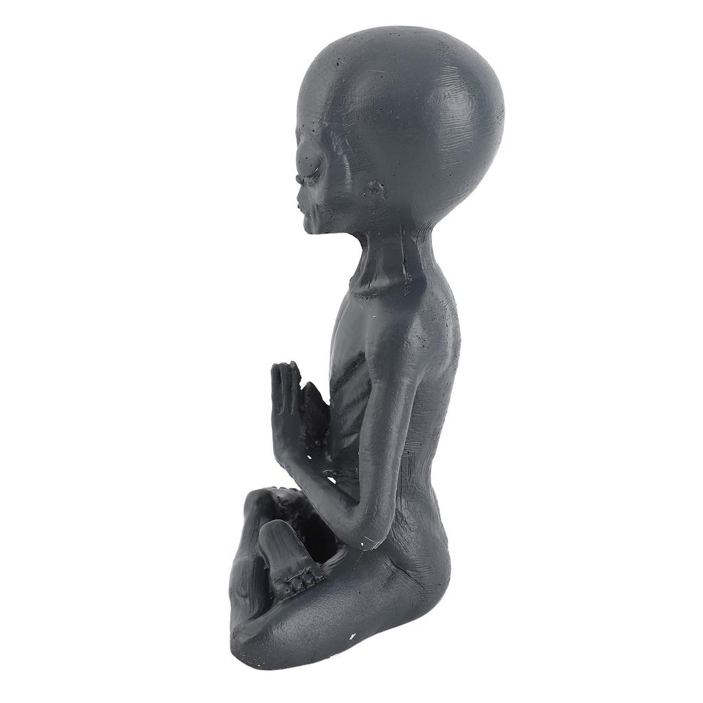 Meditație Spot Meditație Extraterestru Ornament Artizanal de Birou Sculptură Rășină Simulare Grădină