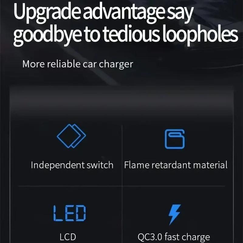 Automobile inverter, inverter with LED display screen, output current inverter adapter, inverter capable of fast charging