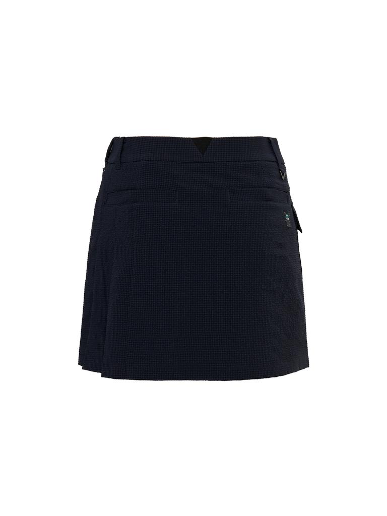 WIDEANGLE Co Cold Sucker Partial Pleated Culottes L_Dark Navy
