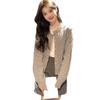 Grey Women's Coat Small Sweater Women's Autumn New High-end Top Lazy Wind Knitted Cardigan