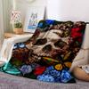 1PC Skull, Butterfly Garden Decor Blanket, Throw For Sofa, Bed, Travel, Camping, Livingroom, And Bed, Printing Blanket With Soft And Warm Fabric yy250