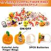 Halloween Light Up Glowing Rings Christmas Party Favors LED Rings Flashing Glowing Finger Rings Fun Props for Kids Adults
