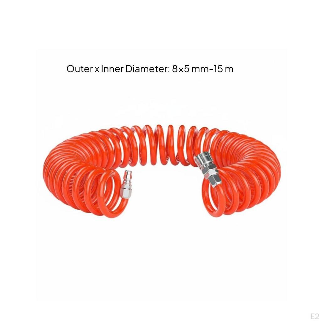 PU Spring Tube High Spiral Pneumatic Hose with Connector AreaSaving Retractable Air Compressor