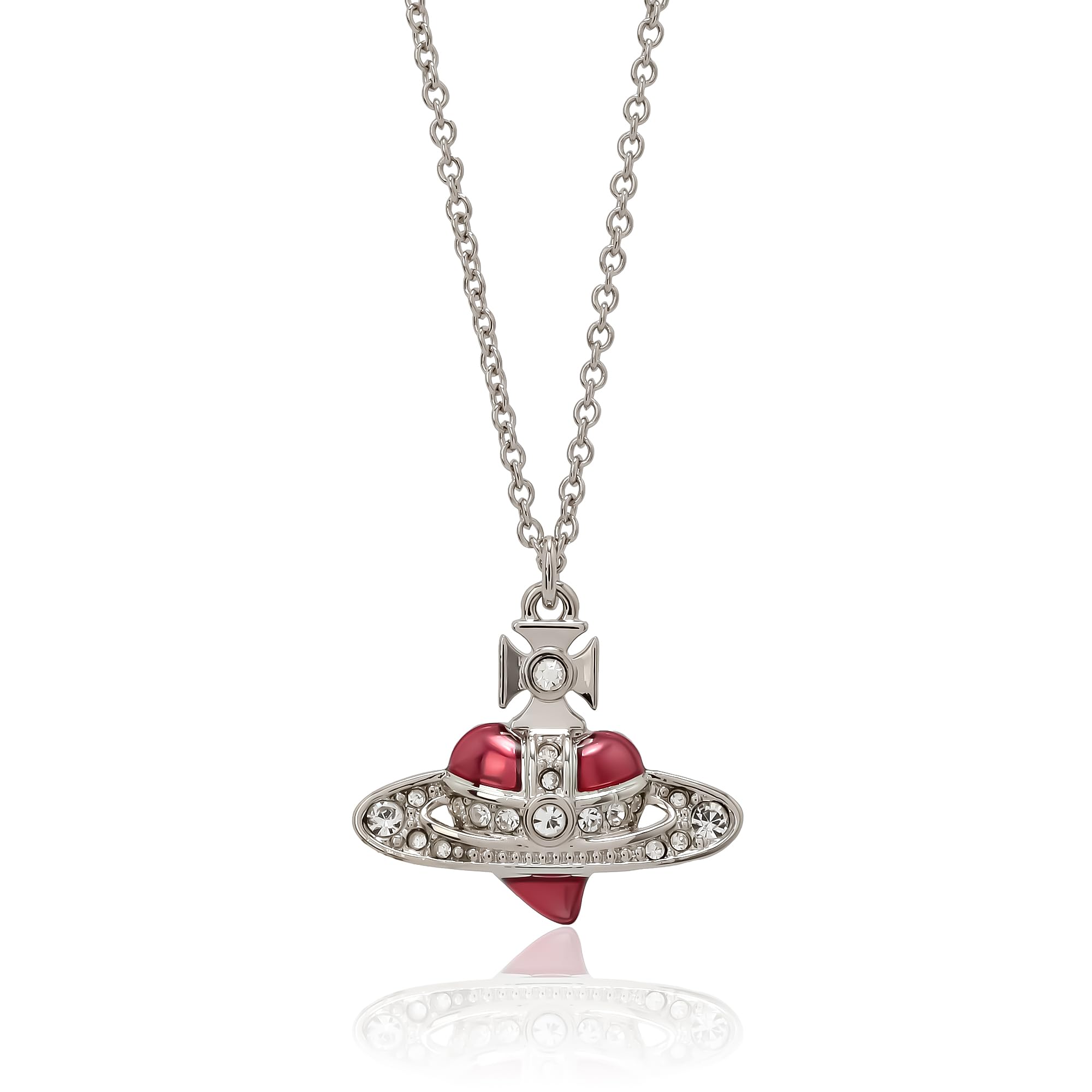 

Vivienne Westwood Diamante Heart Necklace, Women s, Brass, 630203BM/02P383 [Used]