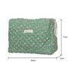 Women Makeup Handbags Zipper Korean Quilted Travel Organizer Portable Clutches Bag Floral Print Large Capacity for Ladies Girl