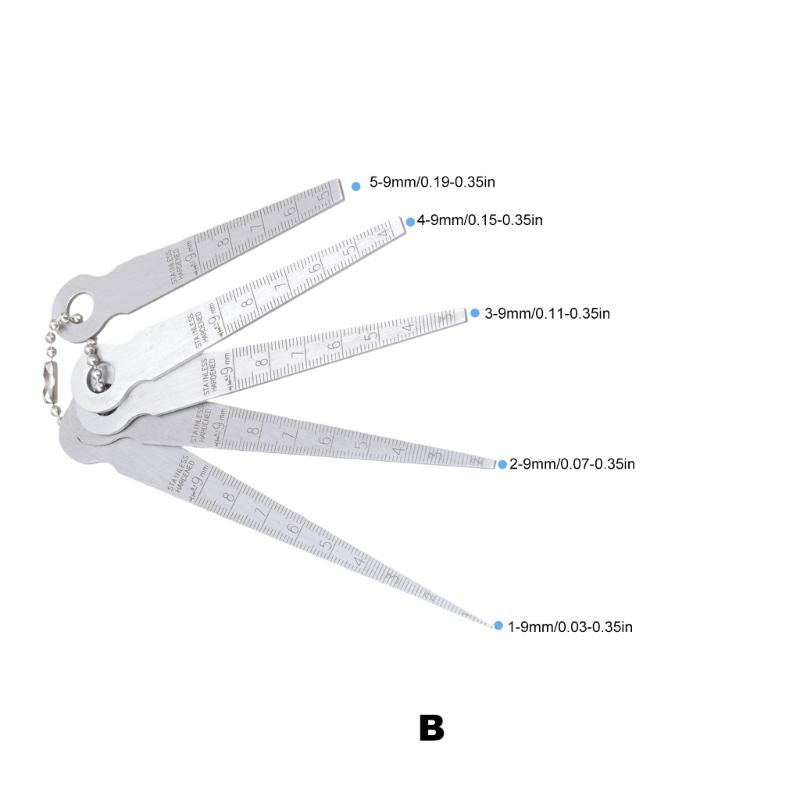 Industrial Steel Feeler Gauges Set Precisions Space Inspection Tool Measuring Tool for Welding Automotive & Furniture Repair