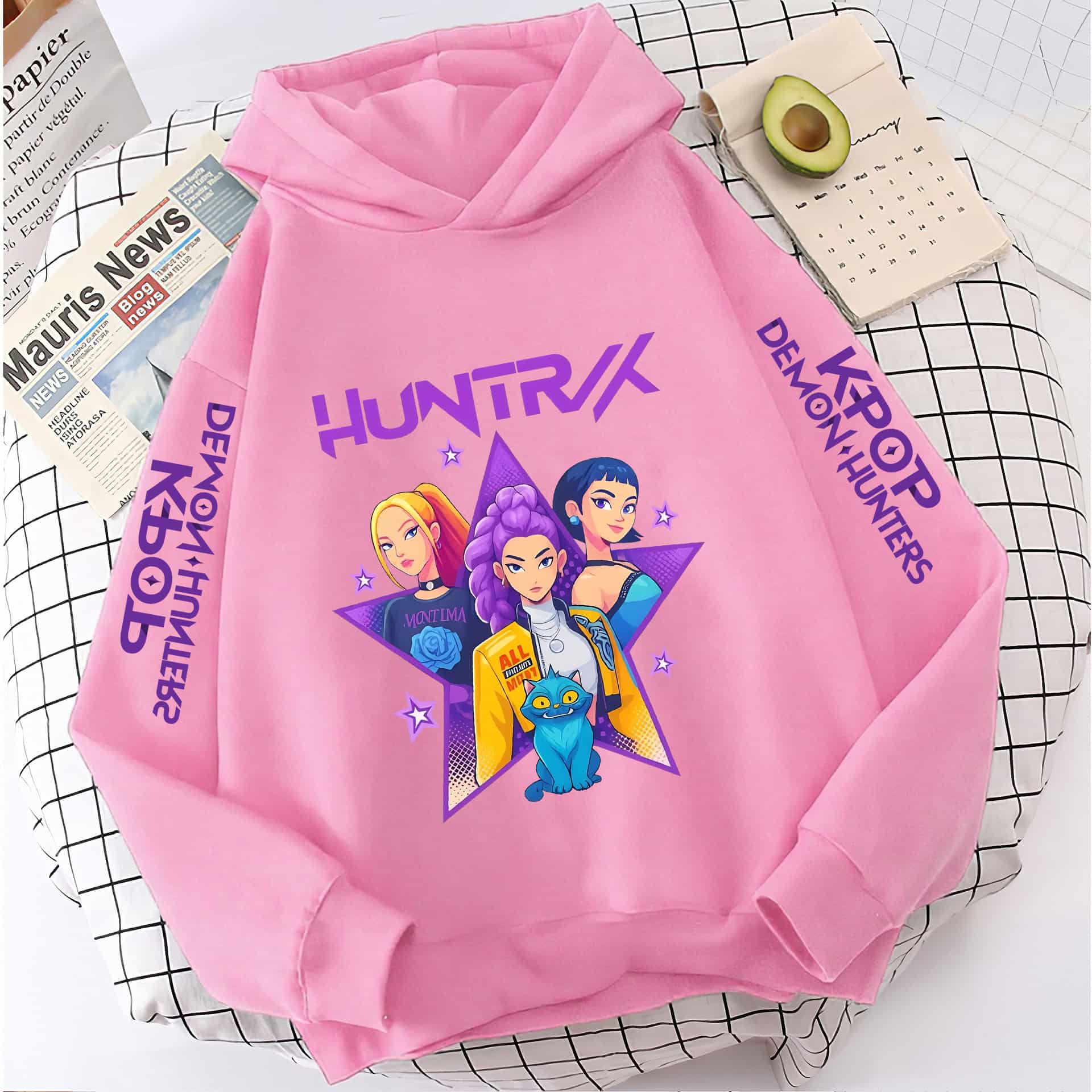 

Одежда для девочек Корейский KPop Охотник на демонов Мультяшный Для девочек Для мальчика Толстовка с капюшоном Теплая Детская Волна Мода Повседневные Топы Повседневный 9-10Y