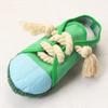 Shoe Shaped Dog Chewing Toy Clean Teeth Pet Cotton Rope Slippers Squeaky Dog Toy  Reduce Anxiety