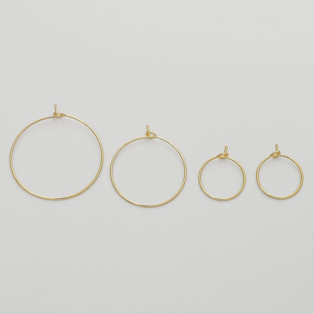 1pair 15/20/25/30mm Brass Hook Earring for Women Grils Earring Hook Findings