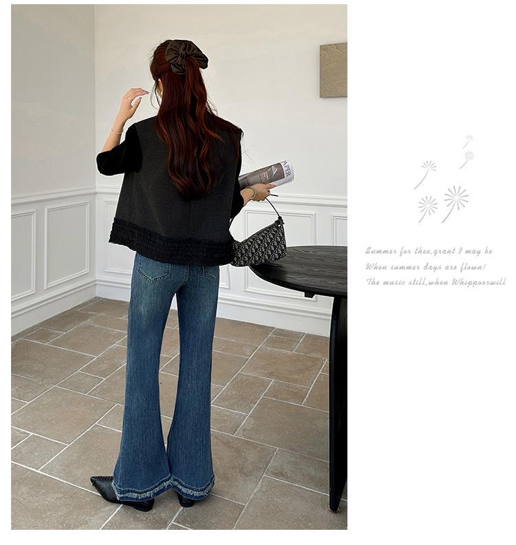 2025 Autumn Adjustable Maternity Flare Jeans with Belly Support